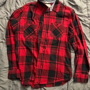 Red and Black Plaid Men's Urban Pipeline Flannel